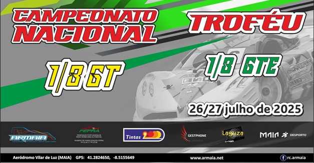 4ª Prova do Campeonato Nacional 1/8 GT e Trofeu 1/8 GTE